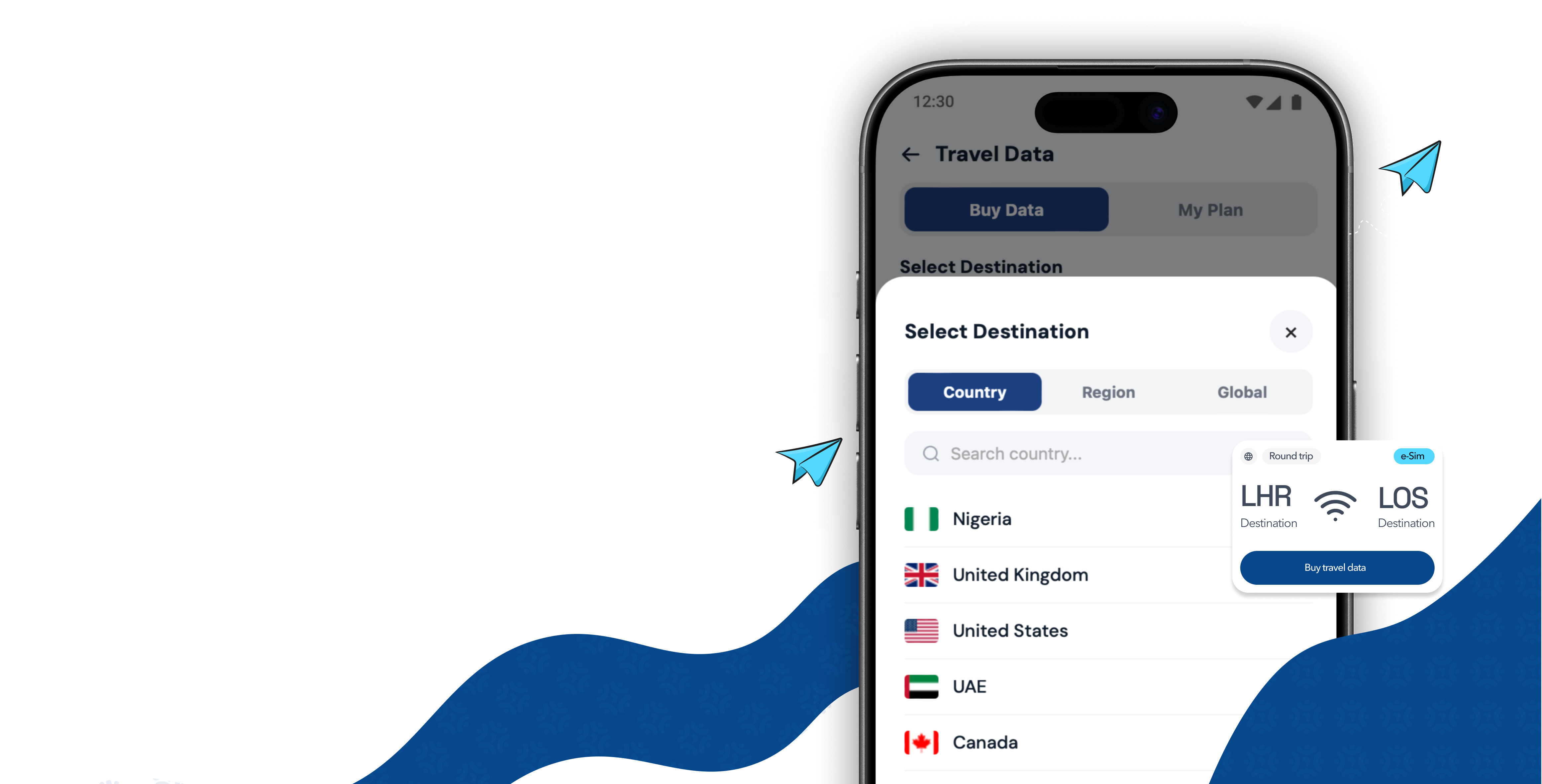Kalabash Travel Data app screens